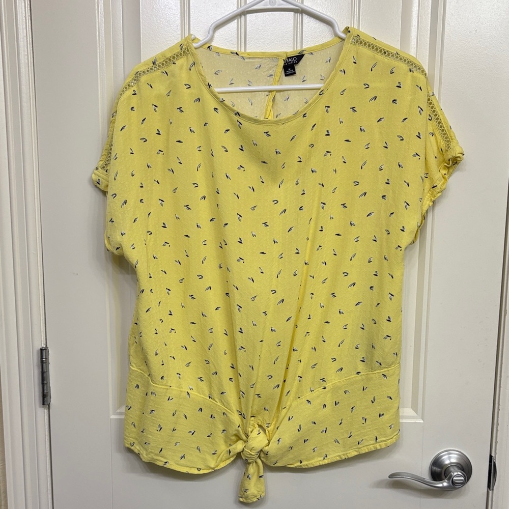 Buffalo David Bitton Yellow Blouse with Pattern